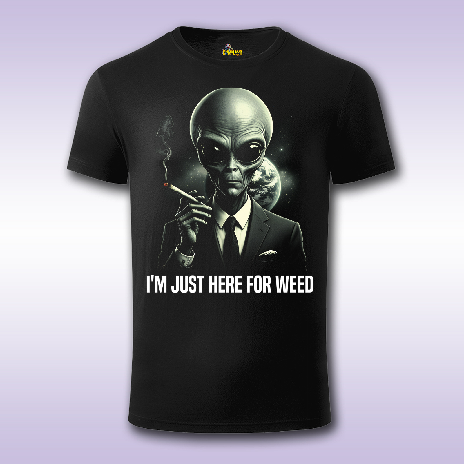 Alien WEED 2 – crna majica Fit sa štampom