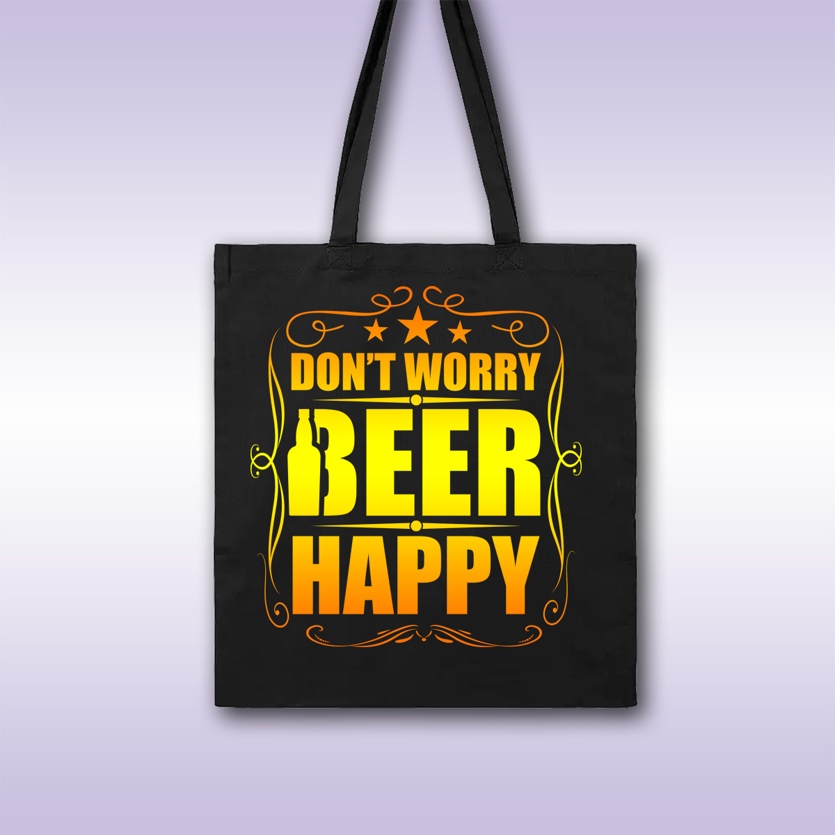Don’t worry beer happy – crni ceger sa štampom