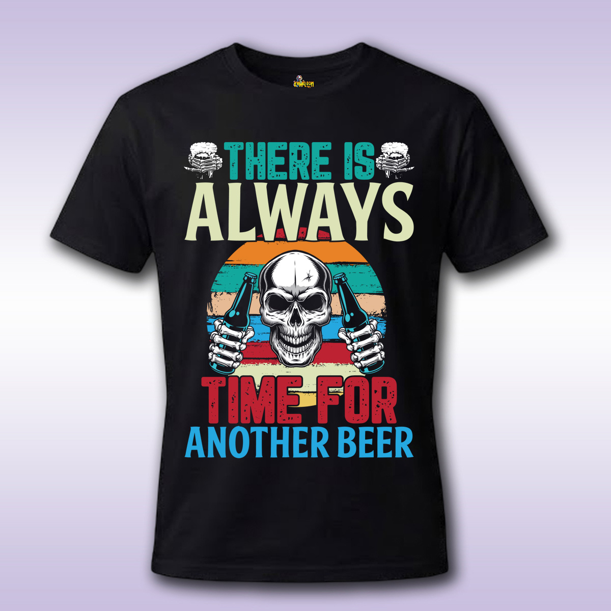 There is always time for another beer – crna majica Economy sa štampom
