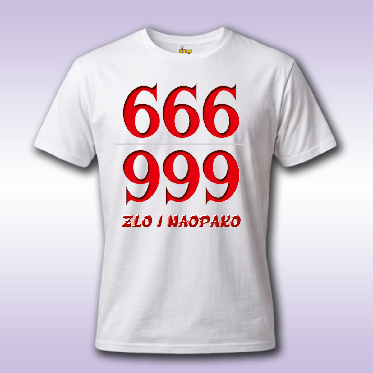 Zlo i naopako – bela majica Economy sa štampom