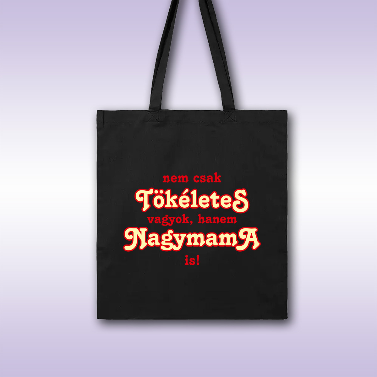Tőkéletes Nagymama – crni ceger sa štampom