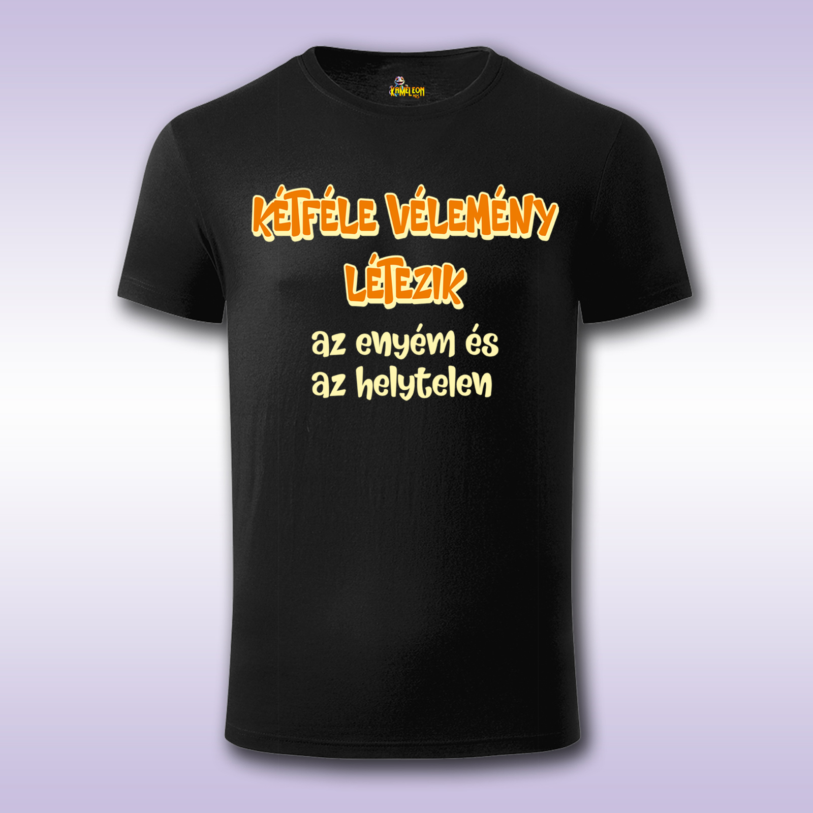 Kétféle vélemény – crna majica Fit sa štampom