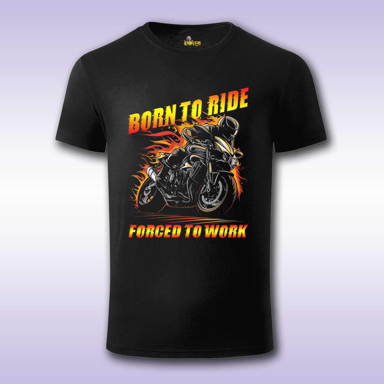 Born to ride – majica Fit sa štampom