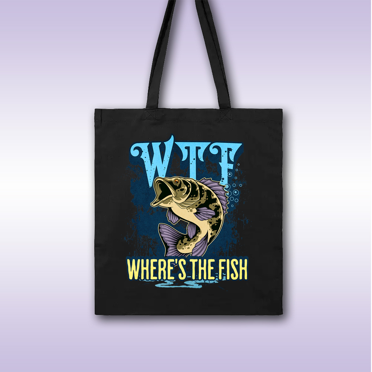 WTF fish – crni ceger sa štampom
