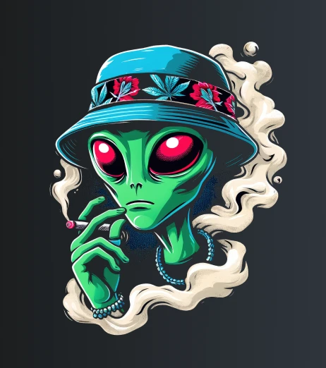 Alien WEED – majica sa štampom