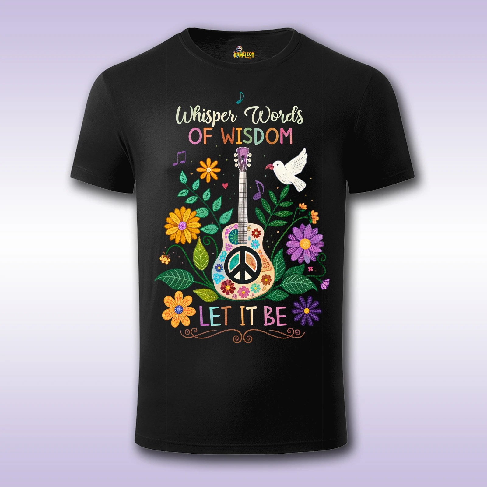 Let It Be – crna majica Fit sa štampom