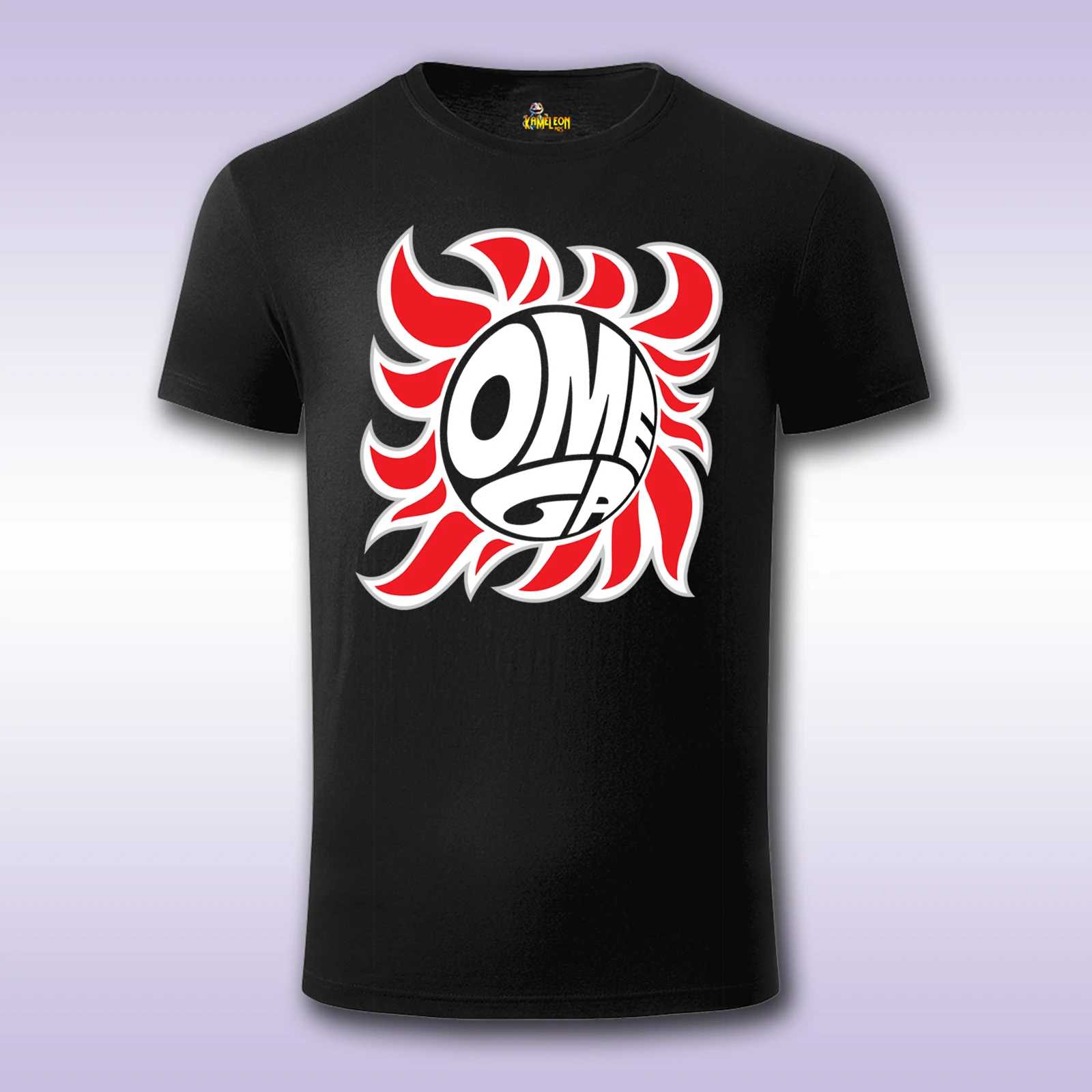 Omega – crna majica Fit sa štampom