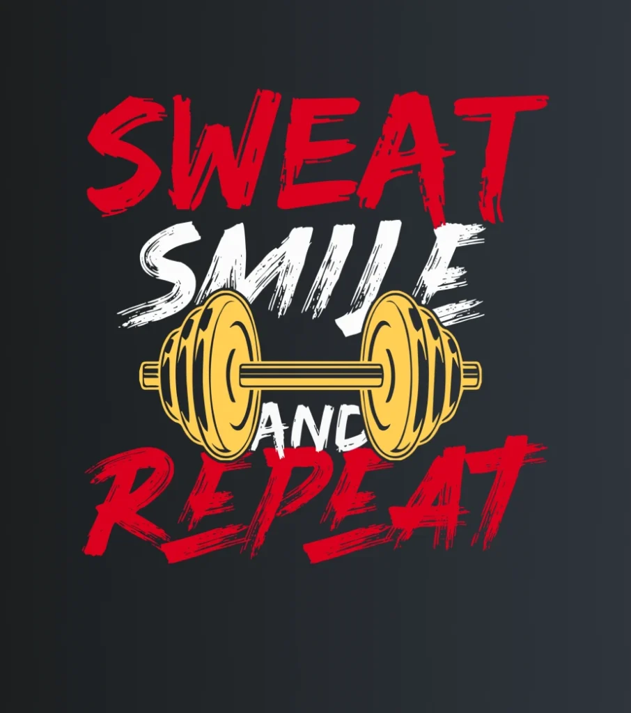 Sweat Smile Repeat – majica sa štampom