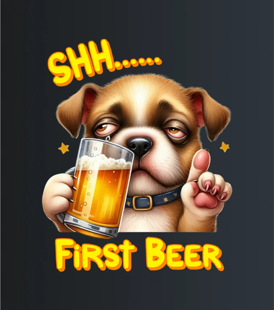 First BEER – DOG – majica sa štampom