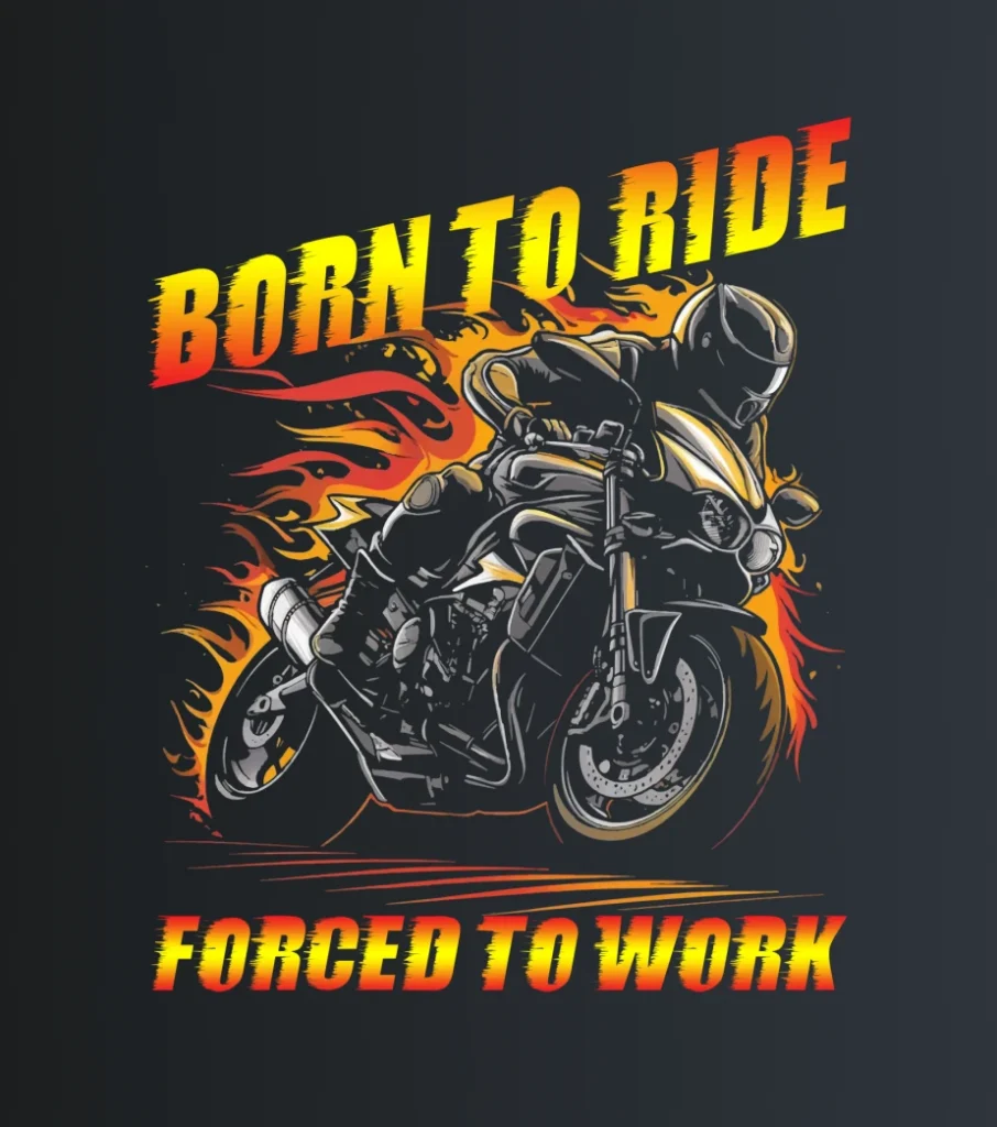 Born to ride – majica sa štampom