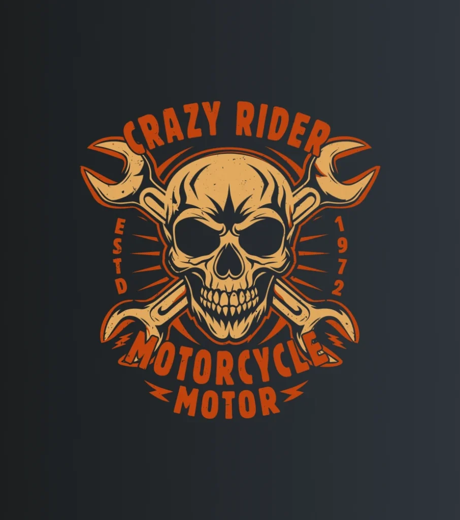 Crazy Rider Motorcycle – majica sa štampom