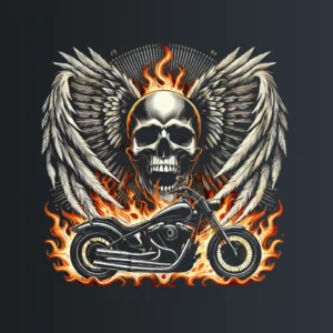 Flame skull