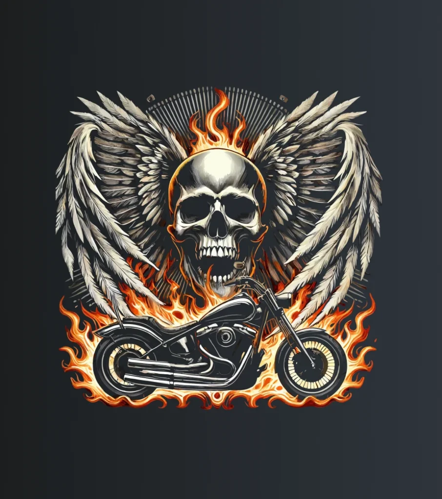 Flame skull – majica sa štampom