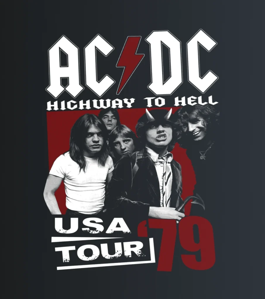 AC/DC Highway USA – majica sa štampom