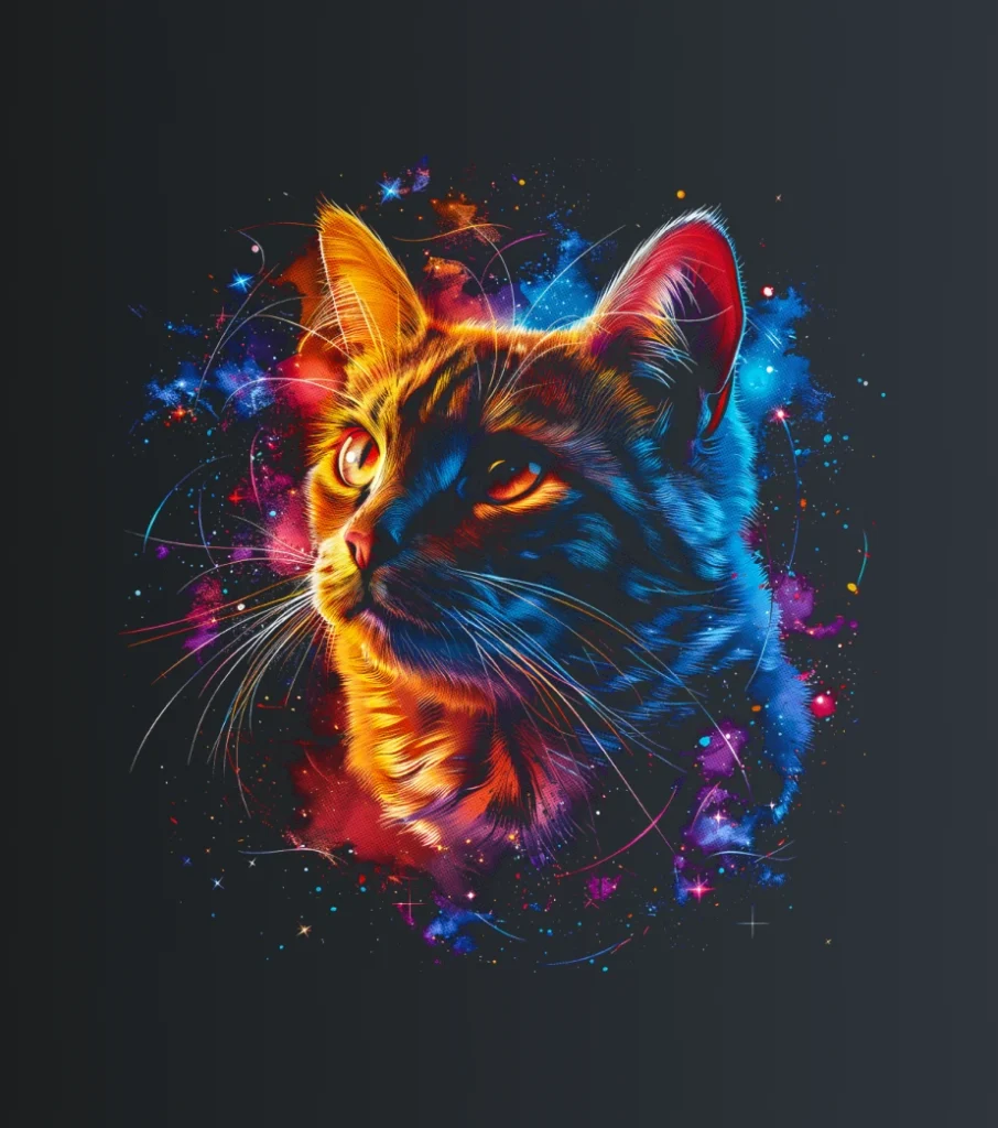 Cosmic Cat – majica sa štampom