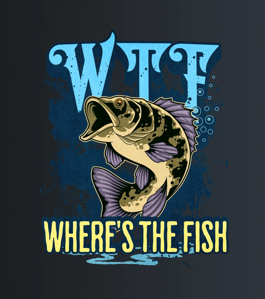 WTF fish – majica sa štampom