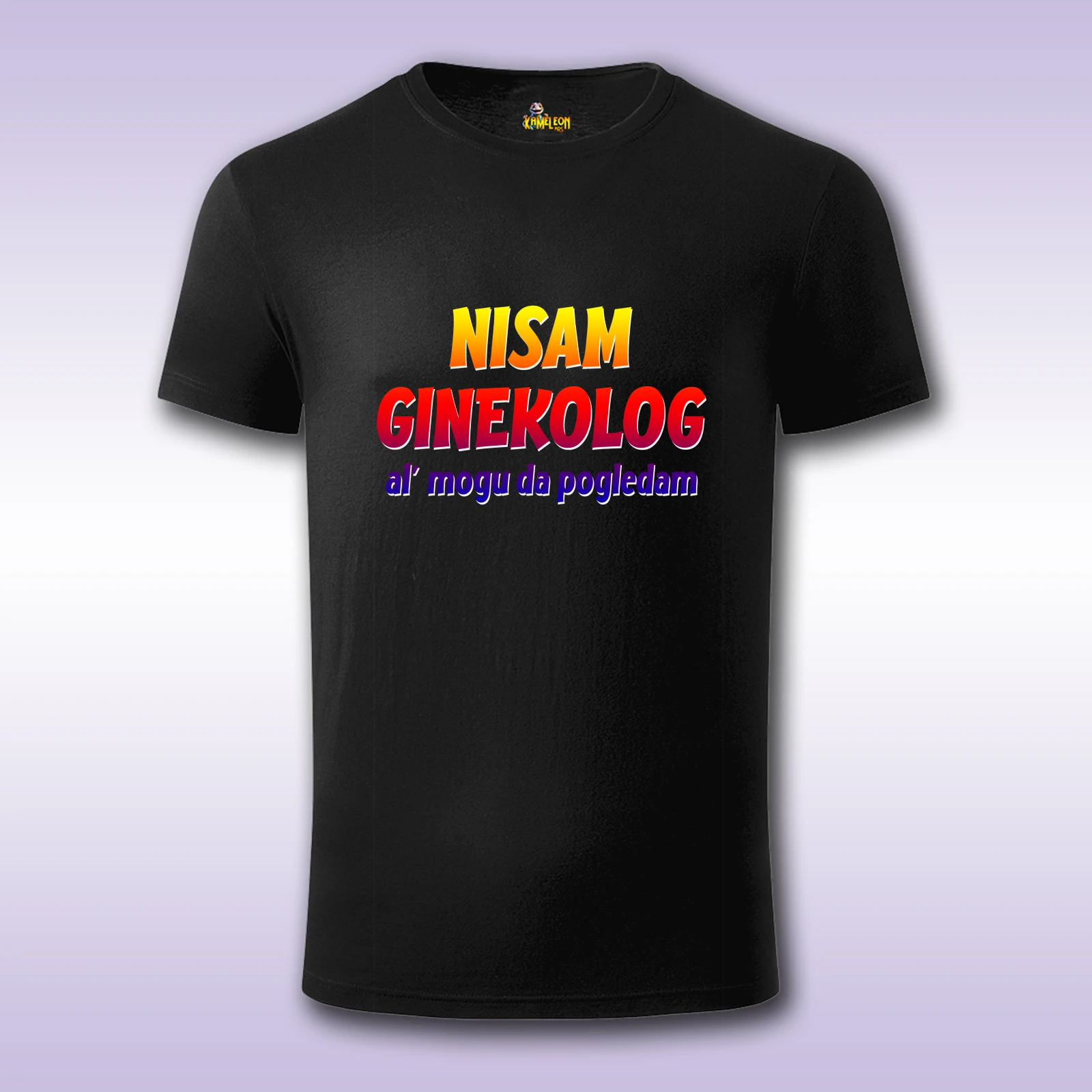 Nisam ginekolog – crna majica Fit sa štampom