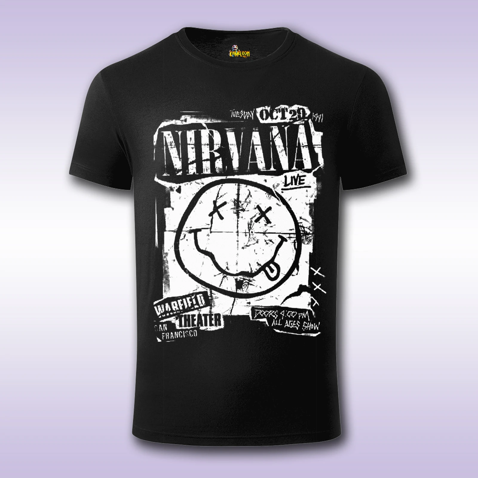 Nirvana 2 – crna majica Fit sa štampom