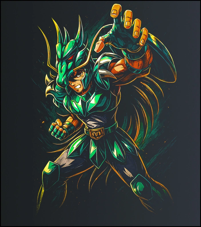 Dragon Shiryu – Saint Seiya – majica sa štampom