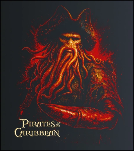 Pirates of the Caribbean – Davy Jones – majica sa štampom