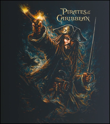 Pirates of the Caribbean – Jack Sparrow – majica sa štampom