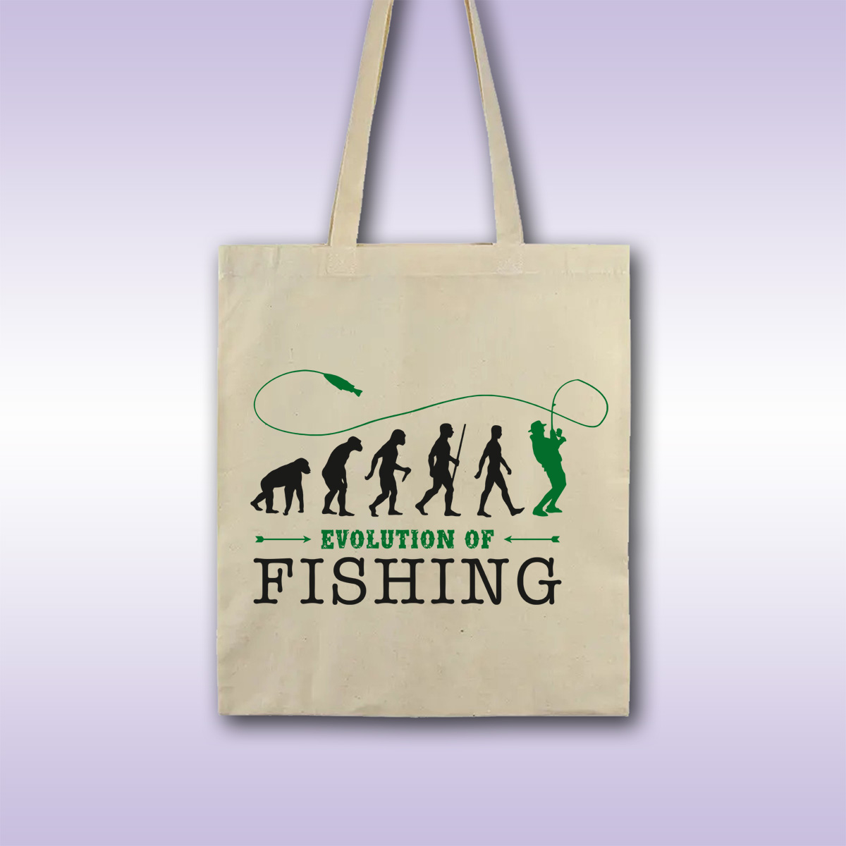 Evolution of Fishing – natur ceger sa štampom