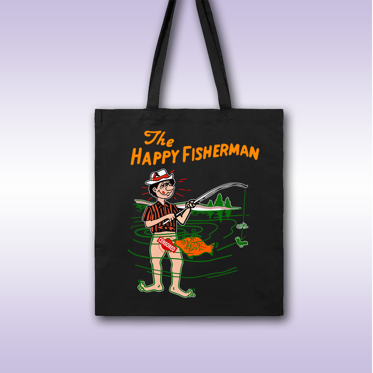 Happy Fisherman CENSORED – crni ceger sa štampom