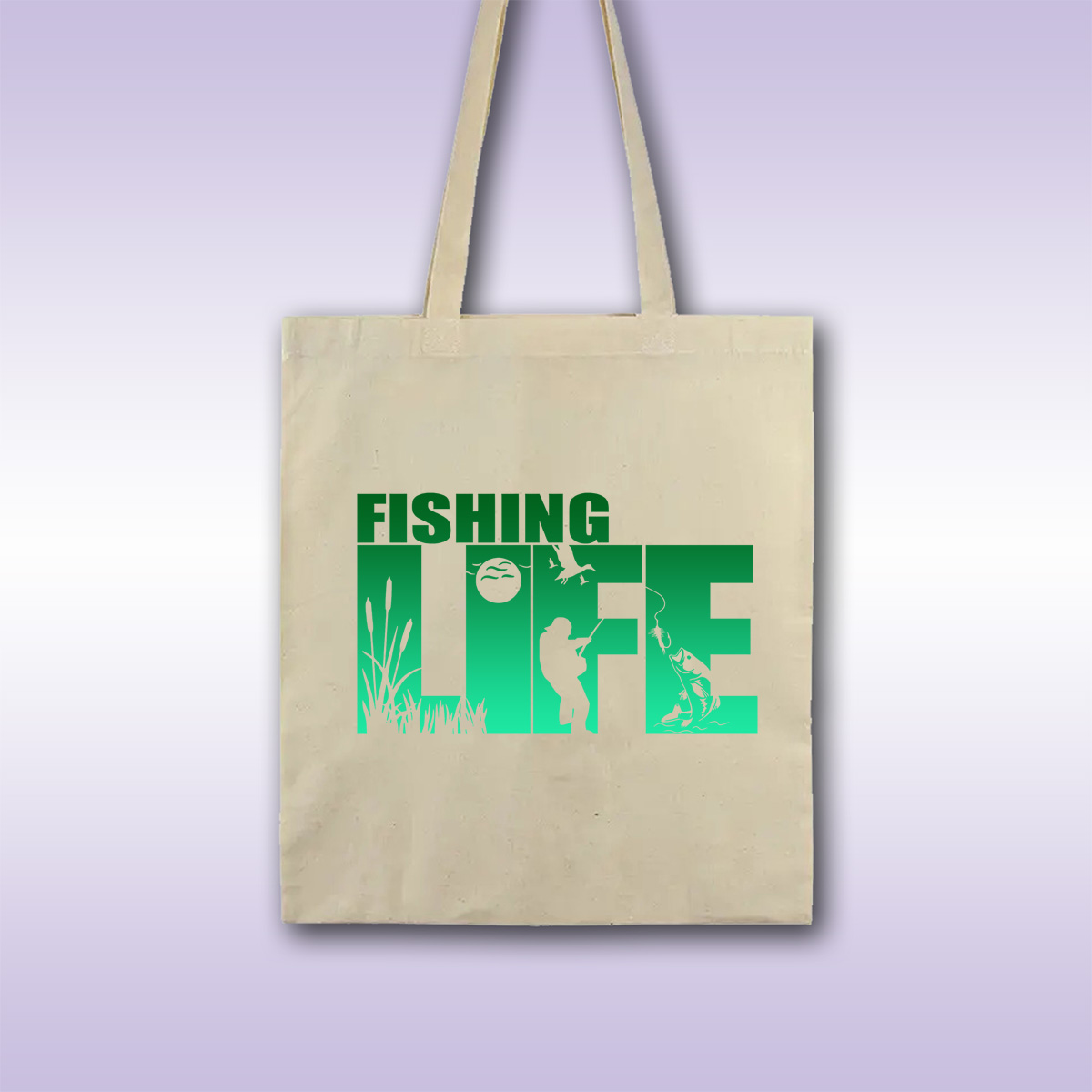Fishing Life – natur ceger sa štampom