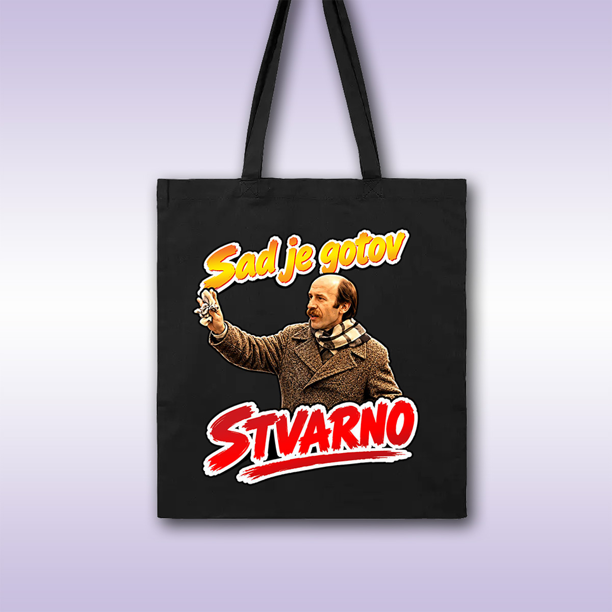Sad je gotov, stvarno – crni ceger sa štampom