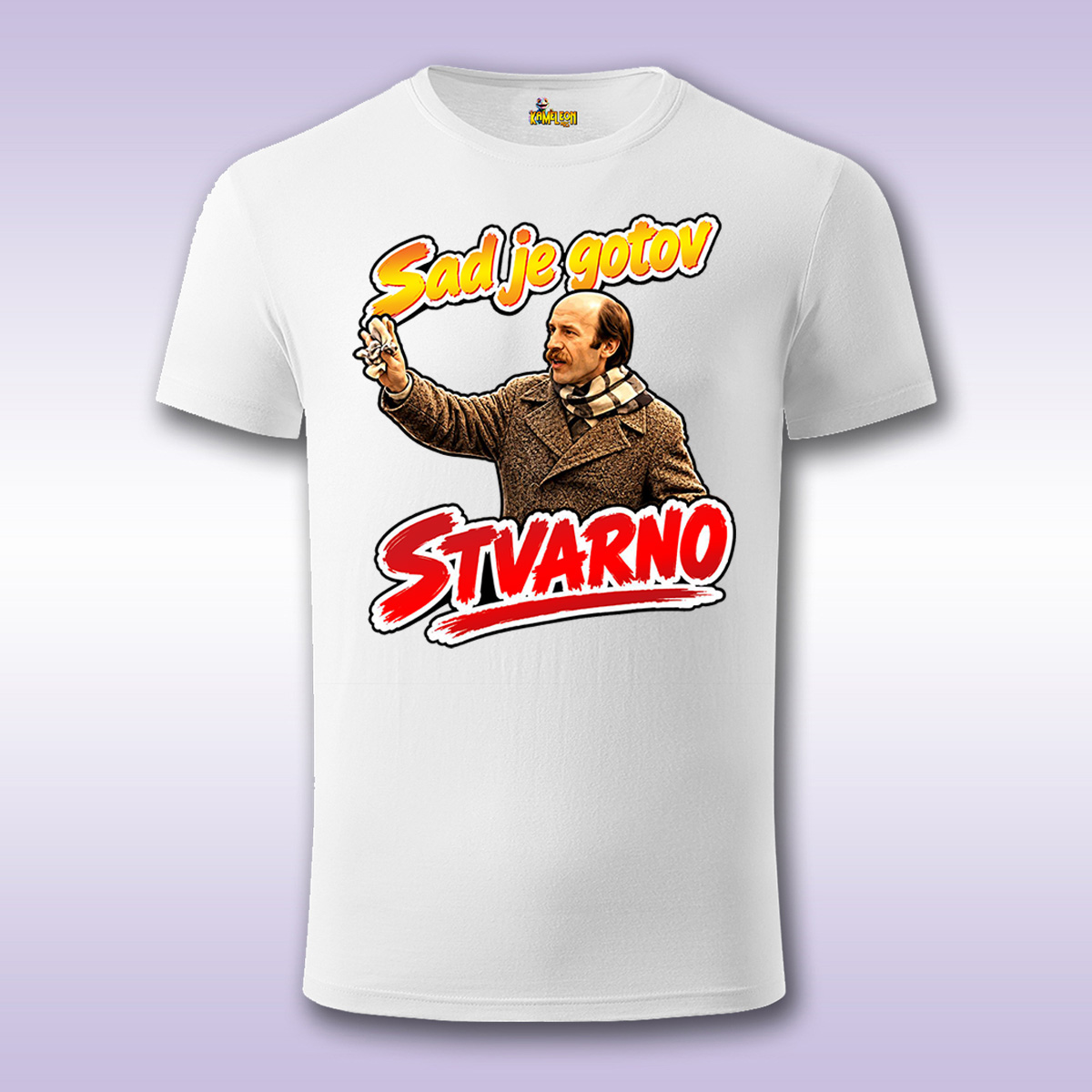 Sad je gotov, stvarno – bela majica Fit sa štampom