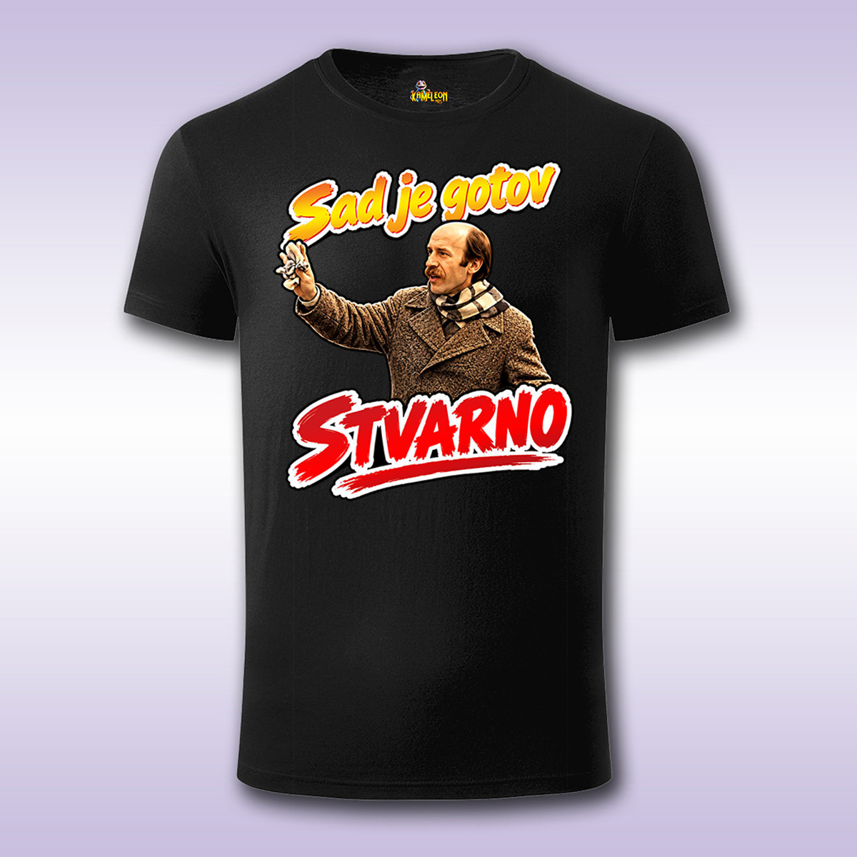 Sad je gotov, stvarno – crna majica Fit sa štampom